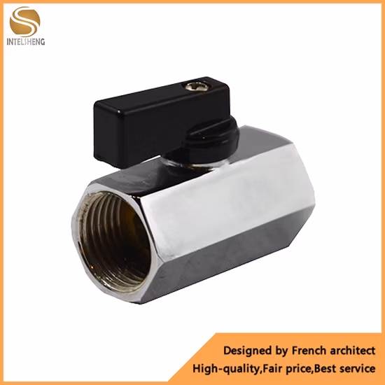 Robinet à tournant sphérique en laiton forgé par passage intégral femelle du joint DN25 de PTFE de 1 pouce Cw617n