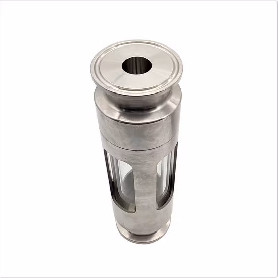 Verre de visée droit serré en acier inoxydable sanitaire (DIN