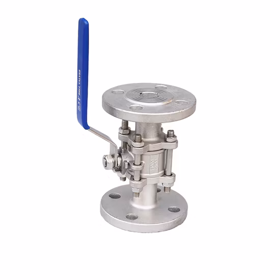 Robinet à bille à bride ANSI en acier inoxydable, classe 150, 3 pièces