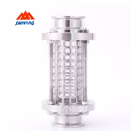 Verre de vue à trois pinces avec gaine sanitaire en acier inoxydable